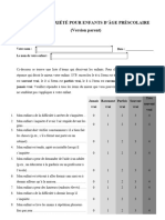 Preschool-Anxiety Scale French