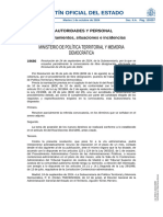 Boletín Oficial Del Estado: Ministerio de Política Territorial Y Memoria Democrática