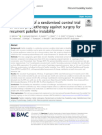 The Feasibility of A Randomised Control Trial To Assess Physiotherapy Against Surgery For Recurrent Patellar Instability