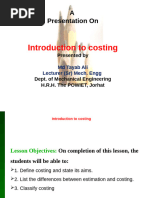 Introduction To Costing