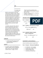 Le Chatelier'S Principle: 2 Cro + 2 H O CR O + 3H O