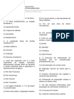 Simulado Teste Nordeste 7° Ano Geografia