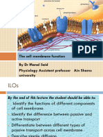 Cell Membrane and Simple Diffusion