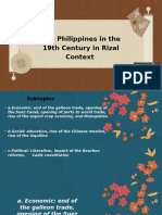 The Philippines in The 19th Century in The Rizal's Context