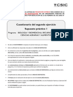 Segundo Examen Ayudantes Biologia Biomedicina Alimentos Csic 2022