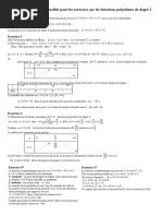 F1 Éléments de Correction Des Exercices Sur Les Fonctions Poly de Degré 2