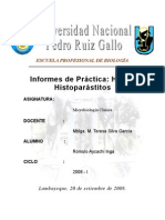 Informe de Prácticas: Guía de Hemo-Histoparásitos