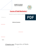 Course of Fluid Mechanics 1