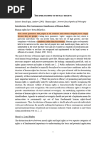 Fagan (2003) Nickel (2003) Extracts On The Philosophy of Human Rights