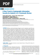 A New Trend in Cryptographic Information Security For Industry 5.0 A Systematic Review