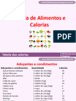 Tabela de Alimentos e Calorias