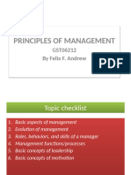 Principles of Management DLF