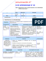 SESIÓN 5 - Planificación Del Reportaje Importancia de La Gastronomía en La Identidad Cultural Peruana - COM 4°