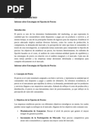 Informe Sobre Estrategias de Fijación de Precios