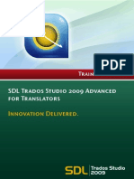 SDL Trados Studio 2009 For Translators - Advanced V1