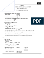 CA FINAL SFM EQUITY TEST PAPER SOLUTION