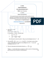 2022 Pure Mathematics Revision Test - 3 - Share