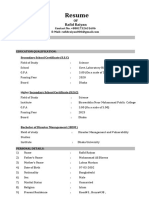 Resume OF RAFID RAIYAN