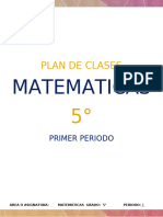 Primer Periodo Grado 5° - Matematicas - Con Evaluación