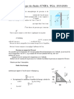 TD Statique Des Fluides 2019 - 2020