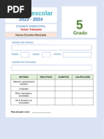 5 Quinto Grado Examen Trimestral 3 2023 2024