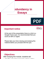 Redundancy Module November 2021