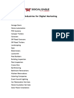 List of Industries For Digital Marketing