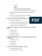 Biomechanics Assessment