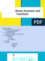 Cell Membrane Structure and Functions