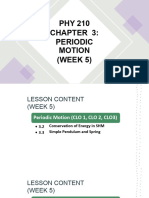 Phy210 Week 5 Chapter3 SHM