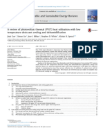 A Review of Photovoltaic Thermal (PVT) Heat Utilisation With Low Temperature Desiccant Cooling and Dehumidification