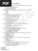 English Teaching Methods Questions