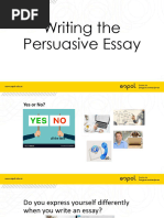 Writing The Persuasive Essay - CLASS - 1