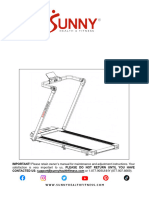 Sunny Helius Lite Smart Brushless Motor Treadpad Treadmill-SF-T722051 Manual