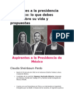 Aspirantes A La Presidencia de México