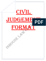 Civil Judgement Format