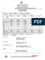 Template For Class Program JHS - JOAN