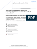 Simulations of Self Propelled Anguilliform Swimming Using The Immersed Boundary Method in OpenFOAM