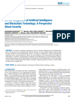 On The Integration of Artificial Intelligence and Blockchain Technology A Perspective About Security