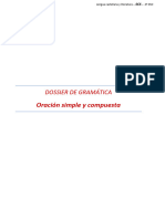 Dossier - Conceptos Gramaticales (Oración Simple y Compuesta)