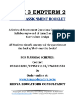 Form 3 Endterm 2 Holiday Assignment Booklet