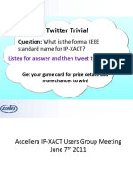 Accellera IP-XACT Users Group Meeting - Accellera