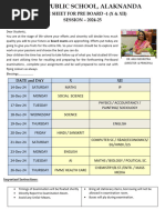 Date Sheet - 2024-25 Pre Board-1 10 & 12