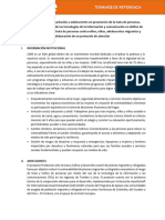 TDR Consultoria para La Capacitacion A Adolescentes en Prevencion de La Trata de Personas Diagnostico Sobre El Uso de TICs y Protocolo RevisadoUGYC