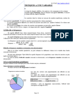 Cours Statistiques a Une Variable