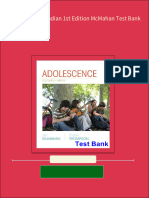 Immediate download Adolescence Canadian 1st Edition McMahan Test Bank all chapters