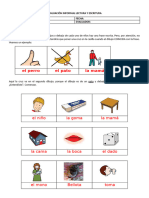 Evaluación INformal LECTURA ESCRITURA