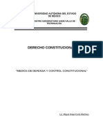 LECTURA. Medios de Defensa y Control Constitucional