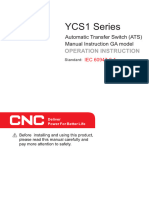 YCS1 Automatic Transfer Switch (ATS)Manual lnstruction GA model