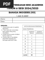 UPSA YEAR 6 Bulan November 2024